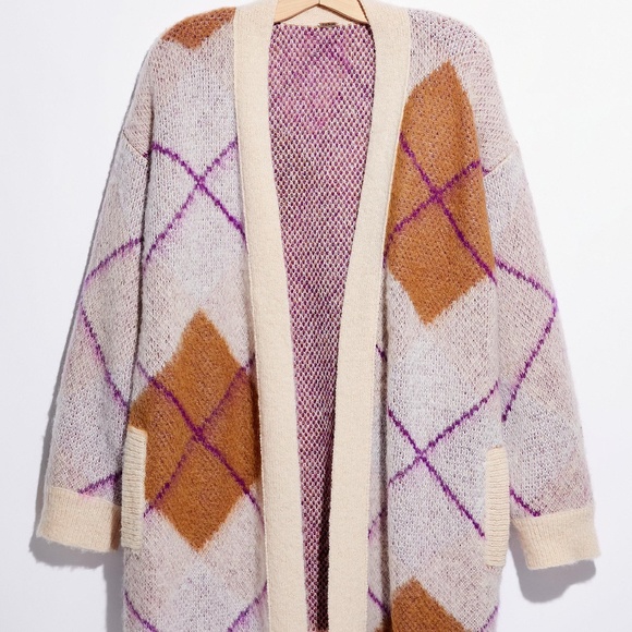 Free People Sweaters - Free People Argyle Avenue Cardigan